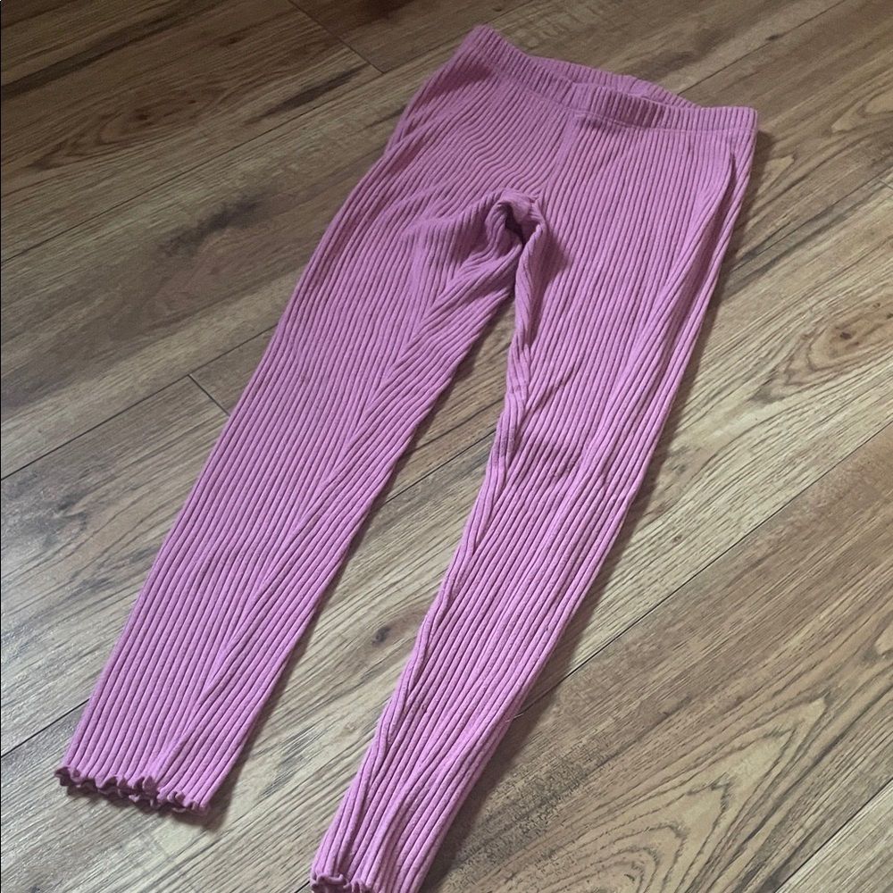 Cat & Jack Ribbed Pink Leggings for Kids (Bin A)​ - Picture 2 of 3